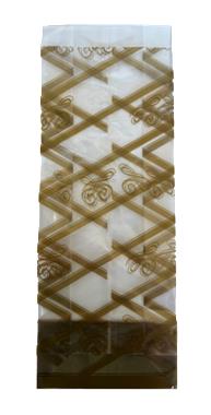 Torebka foliowa ZŁOTE PASKI duże (1op. 50szt., z dnem, wym. 135x65x350mm)